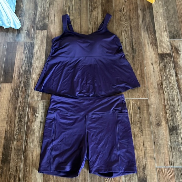 OYZ Lands End - Costume da bagno da donna, con increspature sul davanti